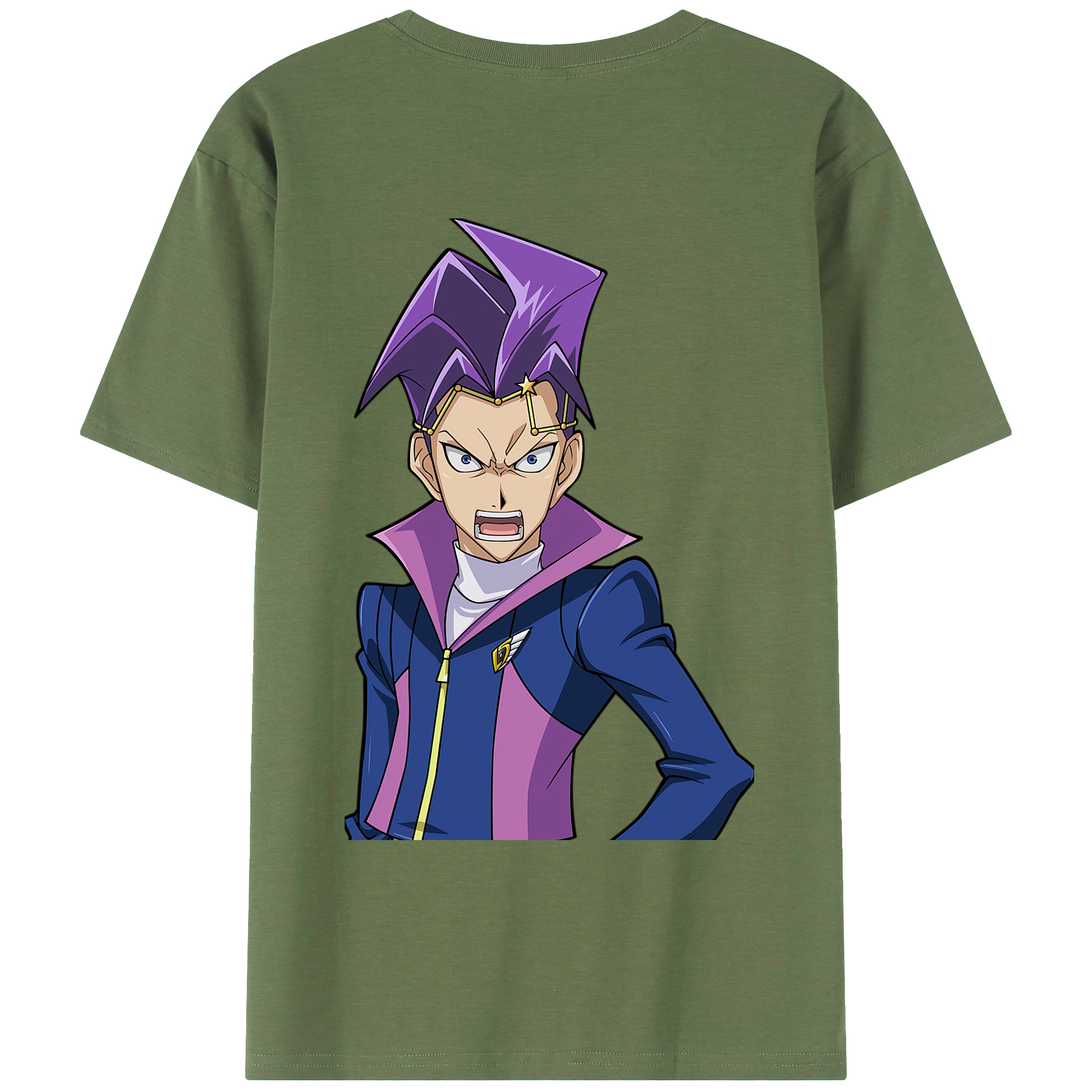 （画像用） 遊☆戯☆王 Yu-Gi-Oh! 綿100％ メンズ半袖Tシャツ（バックプリント） 通気性